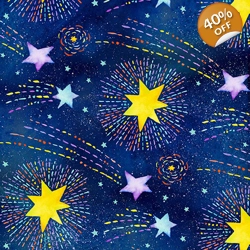Debi Hron - Stay Wild Moon Child - Shooting Stars - Navy
