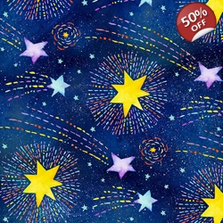 Debi Hron - Stay Wild Moon Child - Shooting Stars - Navy