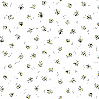Andover Fabrics - Bumble Bee - White