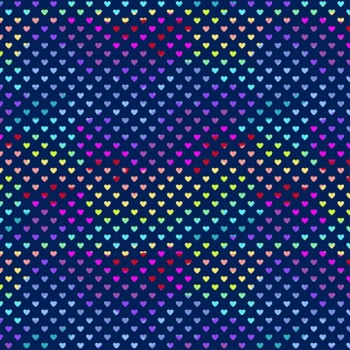 Andover Fabrics - Hearts - Rainbow Blue