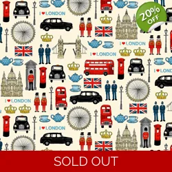 REMNANT - Makower - London Revival - London Icons - 57cm