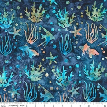Riley Blake Batiks - Toes in the Sand - Dark Skies