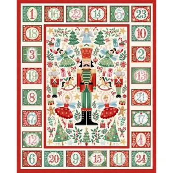 Makower - The Nutcracker - Advent Panel - Cream