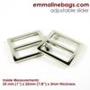 Emmaline 1 inch (25mm) Flat Strap Sliders