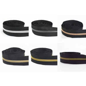 Black Nylon Zipper Tape #5 - by the Metre