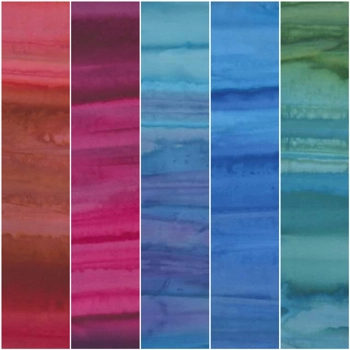 Bossa Nova Batiks - Waves - Fat Quarter Bundle x 5