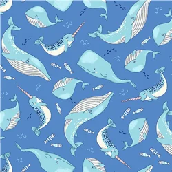 Michael Miller - Make a Splash - Ocean Life - Blue