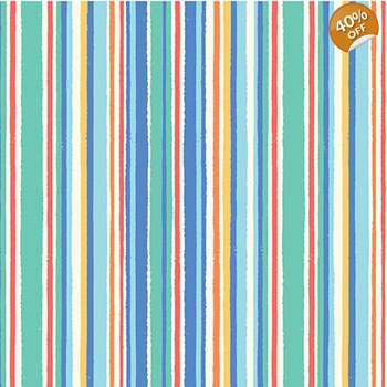 Michael Miller - Make a Splash - Wavy Stripe - Blue
