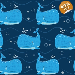 Michael Miller - Under the Sea - Whale Hello There - Navy