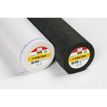 Vlieseline / Vilene Fusible - F220 - Light-weight Interfacing - White or Light Charcoal - 90cm wide