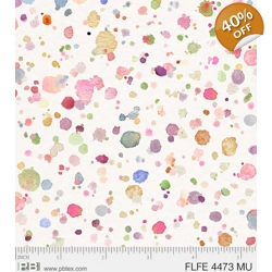 REMNANT - Sillier than Sally - Flowers and Feathers - Dots - Fat Quarter