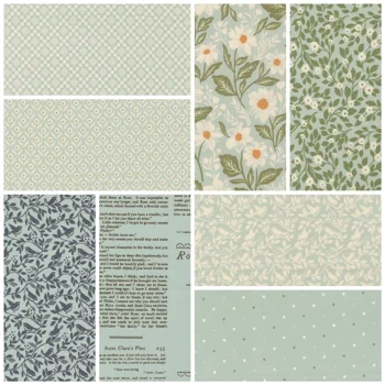 Lella Boutique - True Love - Fat Quarter Bundle Robins Egg x 8