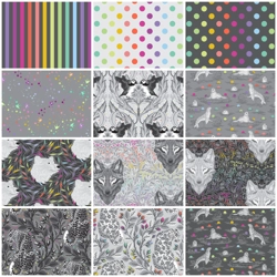 Tula Pink - Graywork - Fat Quarter Bundle x 12