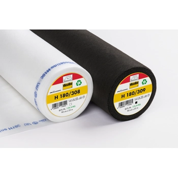Vlieseline / Vilene Fusible - H180 - Light-weight Interfacing - White or Charcoal - 90cm wide