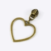 Zipper Pull #5 for Nylon Zipper - Heart - Pack of 2