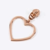 Zipper Pull #5 for Nylon Zipper - Heart - Pack of 2