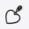 Zipper Pull #5 for Nylon Zipper - Heart - Pack of 2