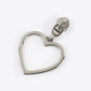 Zipper Pull #5 for Nylon Zipper - Heart - Pack of 2