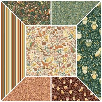Makower - Hello Autumn - Fat Quarter Bundle x 7