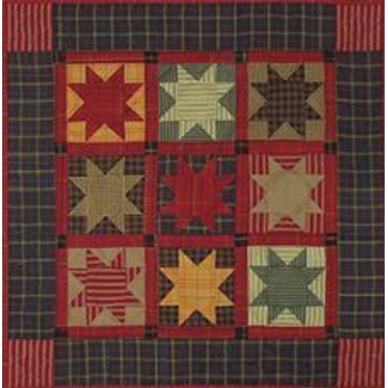 Homespun Stars - Rachel's of Greenfield Wall Quilt Kit - 22in x 22in