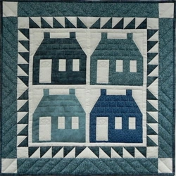 Houses - Rachel's of Greenfield Wall Quilt Kit - 22in x 22in