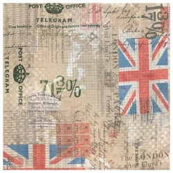 REMNANT - Tim Holtz - Foundations - Royal Mail - Neutral - Fat Quarter