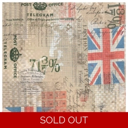 REMNANT - Tim Holtz - Foundations - Royal Mail - Neutral - Fat Quarter