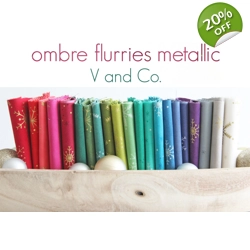 V & Co - Ombre Flurries Metallic - Fat Eighth Bundle x 21