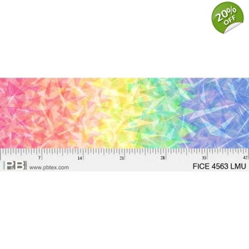 P&B Textiles - Fire & Ice - Broken Glass Ombre - Pastel Rainbow