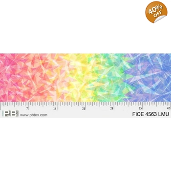 P&B Textiles - Fire & Ice - Broken Glass Ombre - Pastel Rainbow