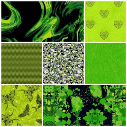 PRE-ORDER - Libs Elliott - Phantasm - Fat Quarter Bundle - Lime x 7