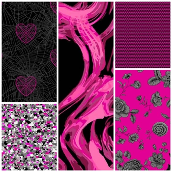 Libs Elliott - Phantasm - Fat Quarter Bundle - Pink x 5