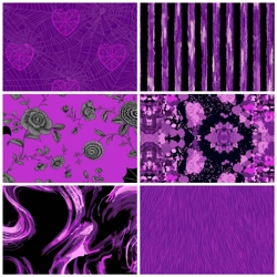 PRE-ORDER - Libs Elliott - Phantasm - Fat Quarter Bundle - Purple x 6