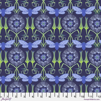 Jane Sassaman - Flower Dance - Goats Beard - Blue