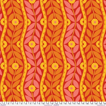 Jane Sassaman - Vegetable Patch - Brocade - Red