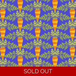 Jane Sassaman - Vegetable Patch - Carrot - Blue