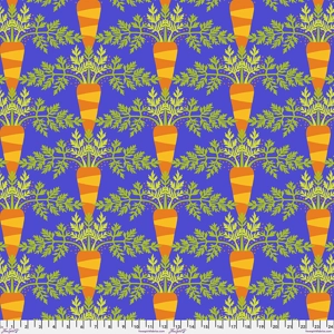 Jane Sassaman - Vegetable Patch - Carrot - Blue