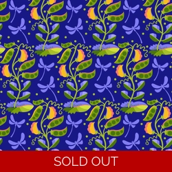 Jane Sassaman - Vegetable Patch - Pea - Blue