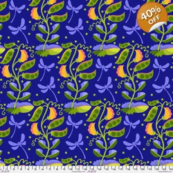 Jane Sassaman - Vegetable Patch - Pea - Blue