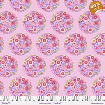 REMNANT - Tula Pink - Parisville (Deja Vu) - Topiary - Strawberry - Fat Quarter