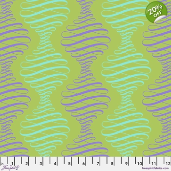 Tula Pink - Parisville (Deja Vu) - Spencer Stripe - Pistachio