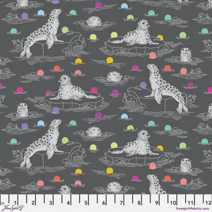 Tula Pink Graywork - Seal the Deal - Carbon