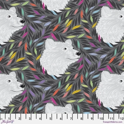Tula Pink - Graywork - Just Bearly - Carbon