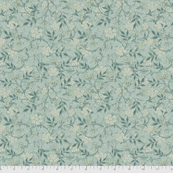REMNANT - William Morris - Granada - Jasmine - Aqua - Fat Quarter