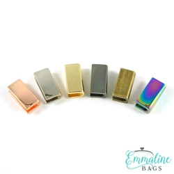 Emmaline Rectangular Strap Ends 3/4 inch wide - Pack of 4