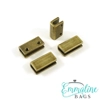 Emmaline Rectangular Strap Ends 3/4 inch wide - Pack of 4