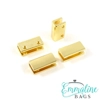 Emmaline Rectangular Strap Ends 3/4 inch wide - Pack of 4