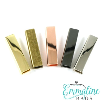 Emmaline Rectangular Strap Ends 1.5 inch wide - Pack of 4