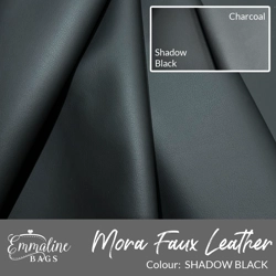 REMNANT - Mora Faux Leather - Shadow Black - Fat Eighth