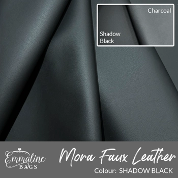 REMNANT - Mora Faux Leather - Shadow Black - Fat Quarter